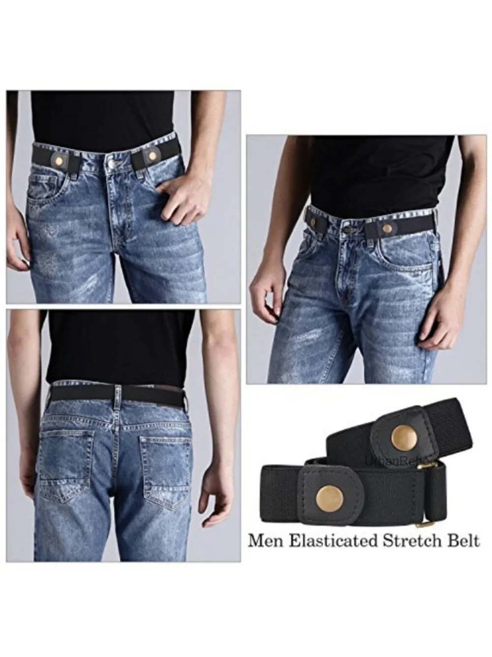 Invisible Elastic Stretch Belt No Buckle for Women Men Fits 24-50 Waist